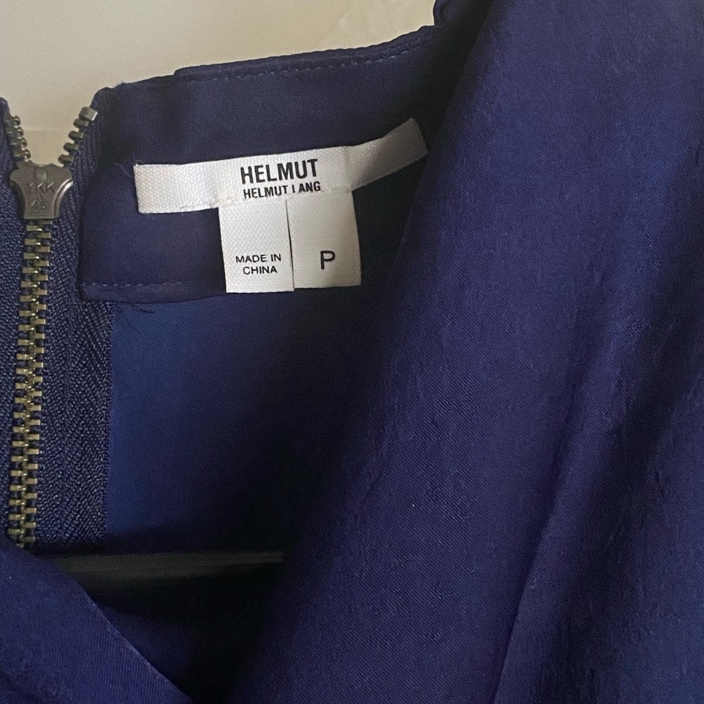 Hemut lang top in cobalt blue petite